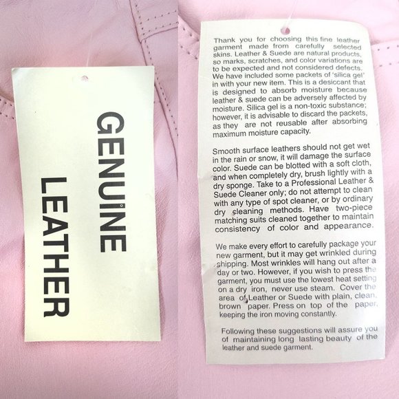 NWT | Genuine Pink Leather Pants | Roaman’s - Picture 13 of 13